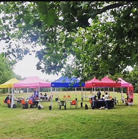 Stalls at the at Green Social Prescribing Fair in Lambeth