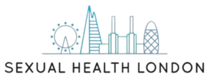 Sexual Health London logo showing London skyline 