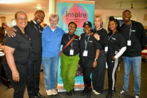 Photo of Lambeth Together and Inspire staff at the Black Communities Health and Wellbeing event