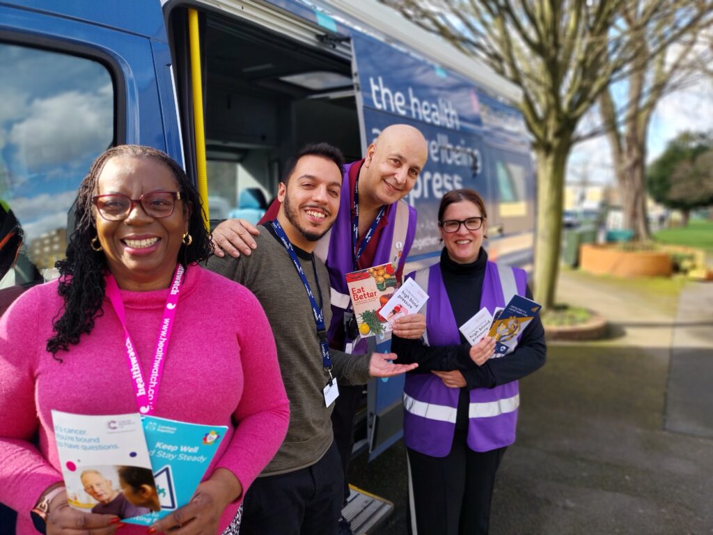 Lambeth Together Board members and team at the Health and Wellbeing Bus