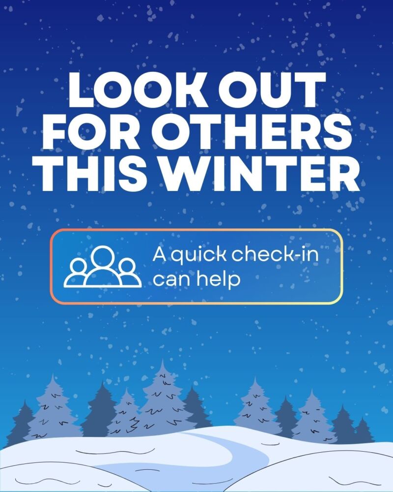 Image for the Tweet beginning: Check in on neighbours, relatives